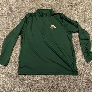 Ohio University Bobcats performance quarter zip. J. America. Zip arm pocket XXL